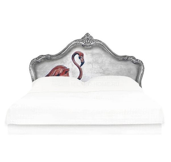 Кровать с комбинированным изголовьем Silver Flamingo bed из Великобритании фабрики JIMMIE MARTIN Кровать с комбинированным изголовьем Silver Flamingo bed из Великобритании фабрики JIMMIE MARTIN