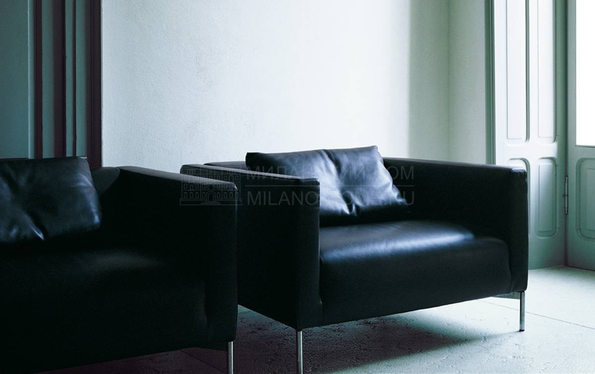 Кожаное кресло Twin armchair leather из Италии фабрики LIVING DIVANI