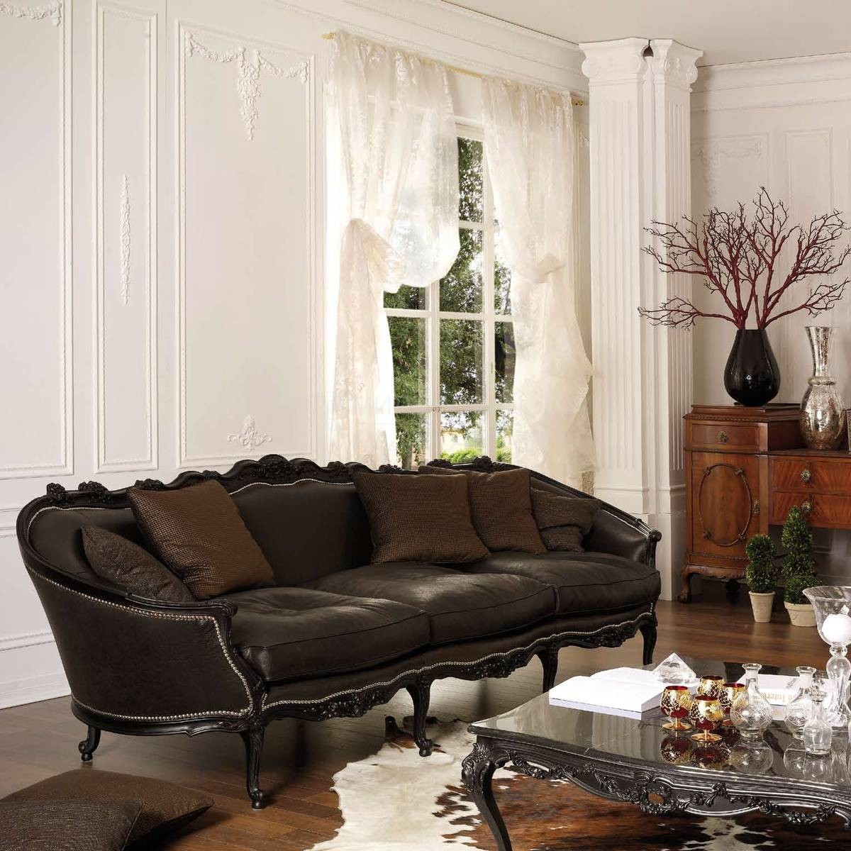 Прямой диван SC 8003 Nhal/sofa из Италии фабрики ASNAGHI INTERIORS