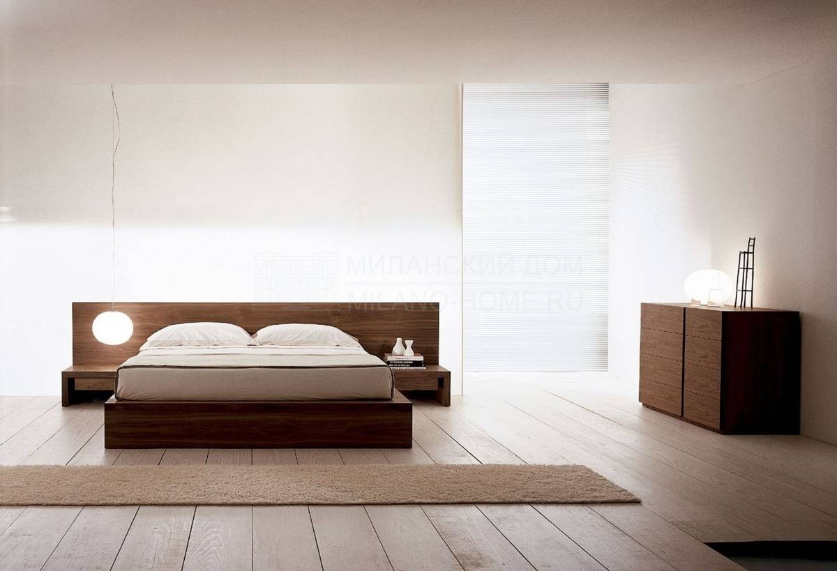 Кровать с деревянным изголовьем Como/bed из Италии фабрики RIVA1920