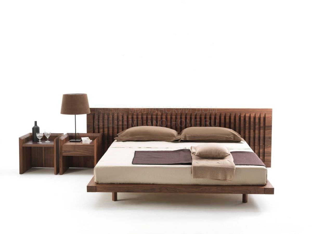 Кровать с деревянным изголовьем Soft Wood/bed из Италии фабрики RIVA1920