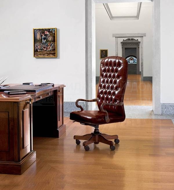Кожаное кресло America armchair из Италии фабрики MASCHERONI