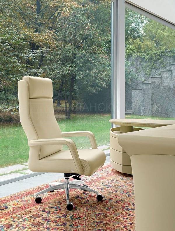 Кожаное кресло Ypsilon BR armchair из Италии фабрики MASCHERONI