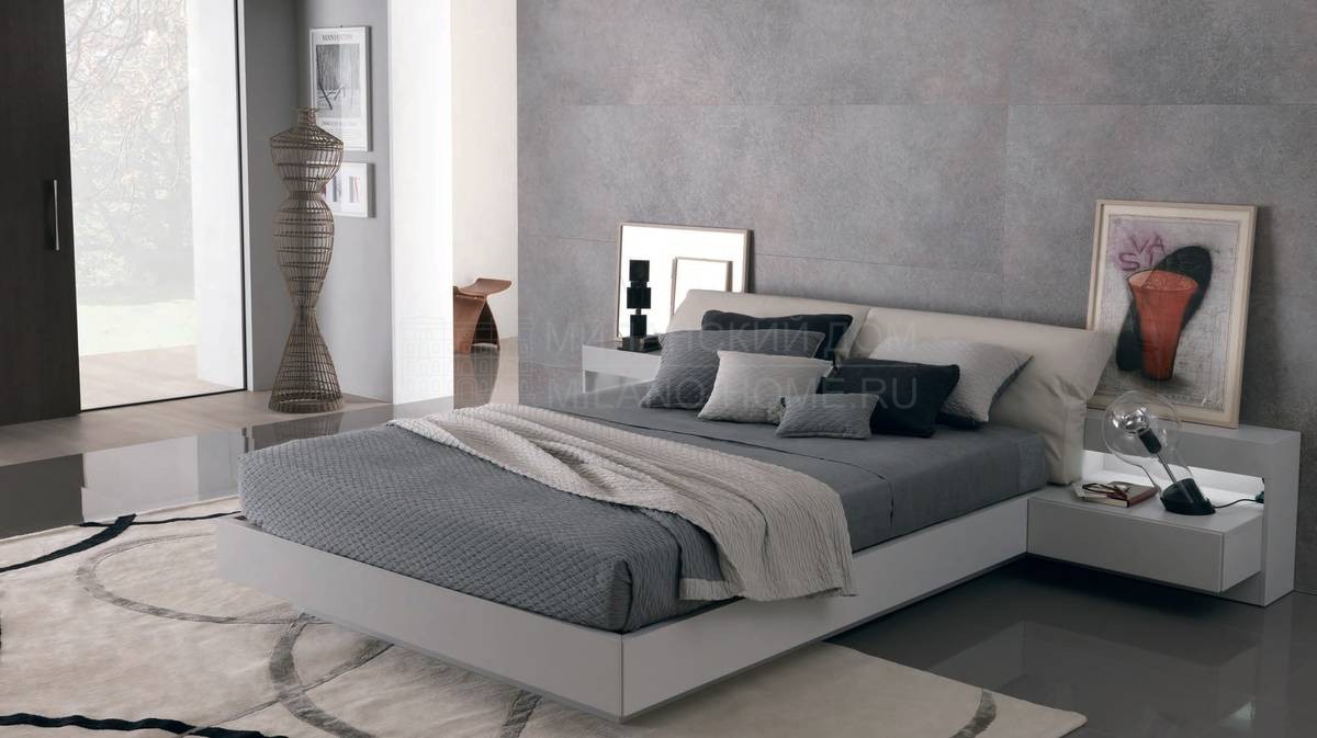 Кровать с мягким изголовьем Bridge / bed из Италии фабрики MISURA EMME