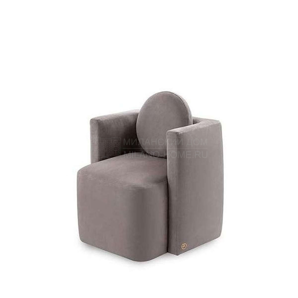Кожаное кресло Ginger armchair leather из Италии фабрики FENDI Casa
