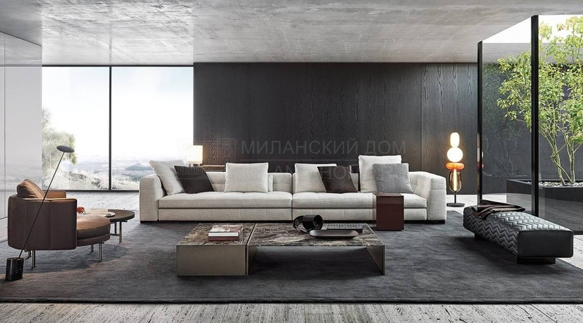 Прямой диван Blazer sofa из Италии фабрики MINOTTI
