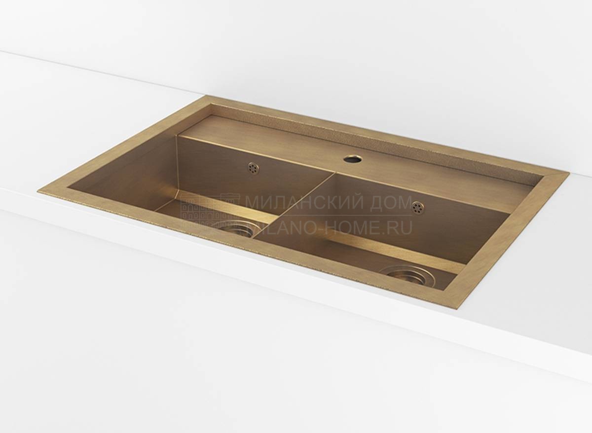 Раковина Top mounted rectangular sink with step and divider из Италии фабрики OFFICINE GULLO