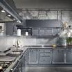 Кухня с фасадом из камня, металла или керамики Steel blue grey kitchen
