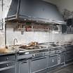 Кухня с фасадом из камня, металла или керамики Steel blue grey kitchen — фотография 3