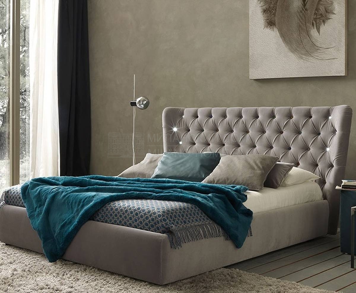 Кожаная кровать Selene из Италии фабрики BOLZAN