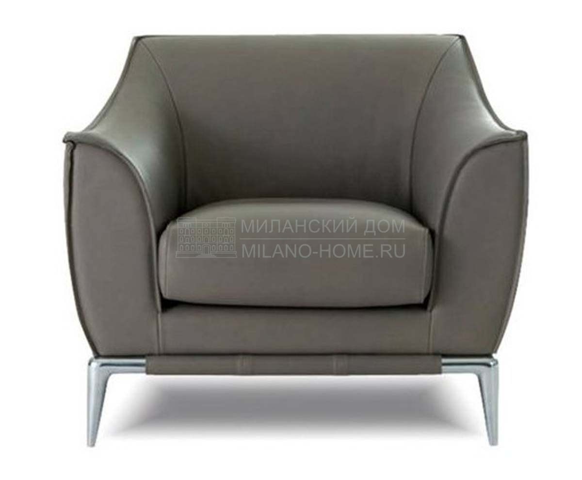 Кожаное кресло Ellici armchair из Франции фабрики ROCHE BOBOIS