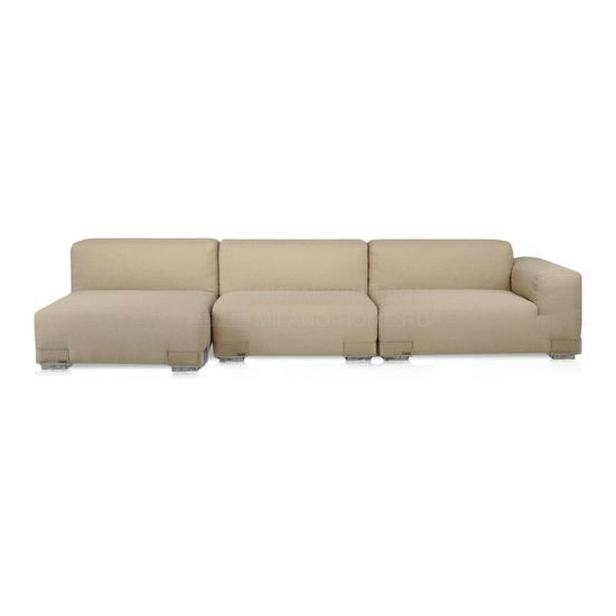 Угловой диван Plastics Duo из Италии фабрики KARTELL
