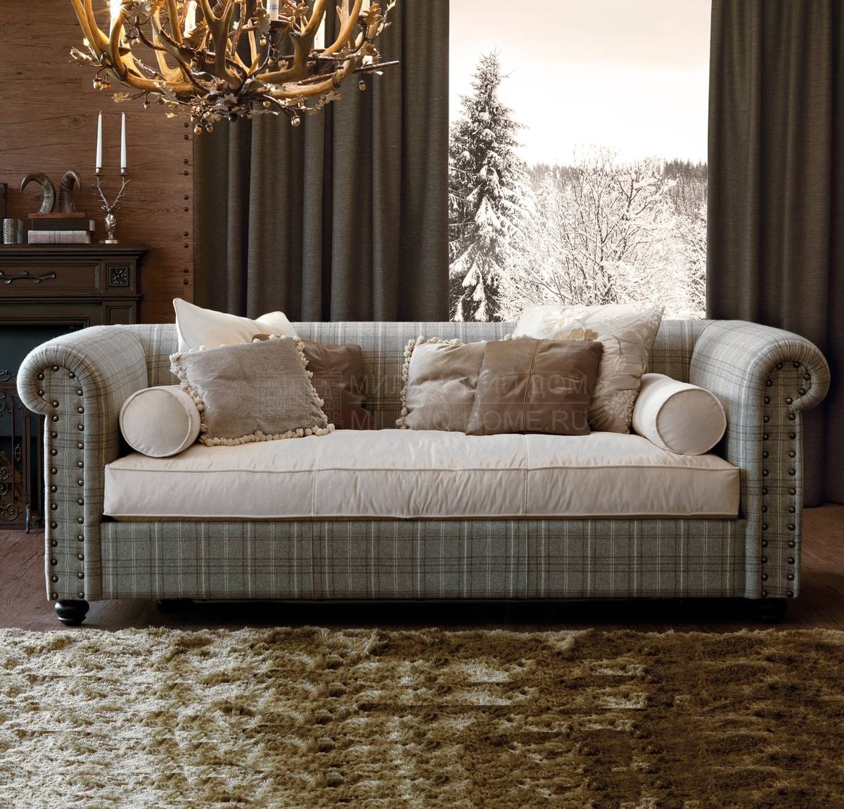 Прямой диван Bogart sofa из Италии фабрики GALIMBERTI NINO