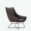 Кожаное кресло Ruble armchair brown leather — фотография 8