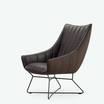 Кожаное кресло Ruble armchair brown leather — фотография 9