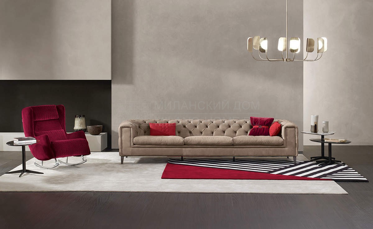 Прямой диван Boheme sofa capitonne motif  из Италии фабрики PRIANERA