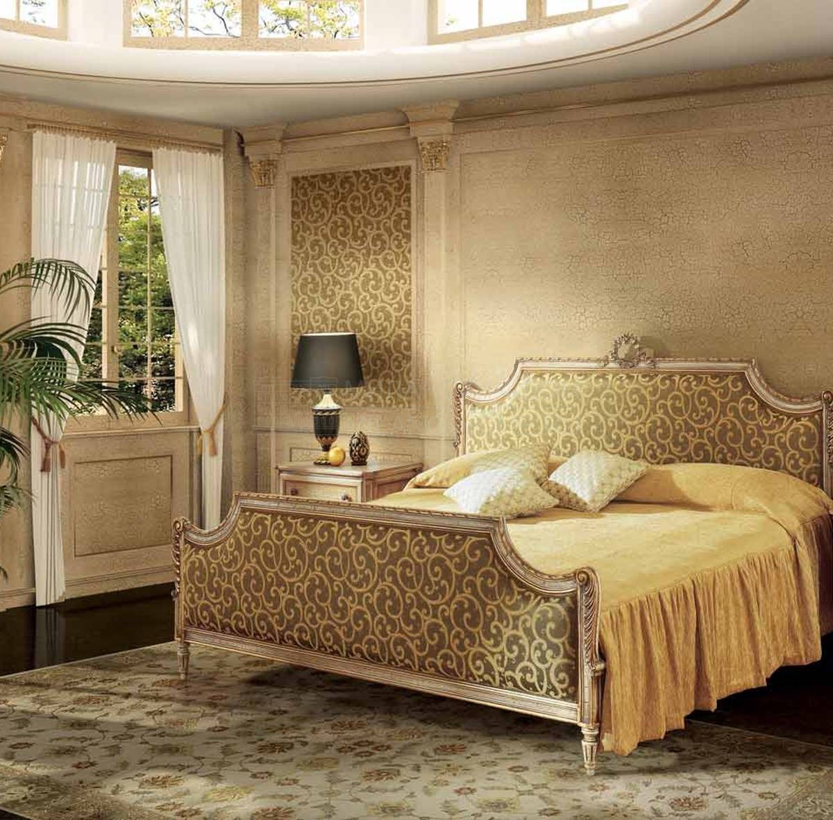 Кровать с мягким изголовьем Mozart/4200-21 из Италии фабрики ANGELO CAPPELLINI 