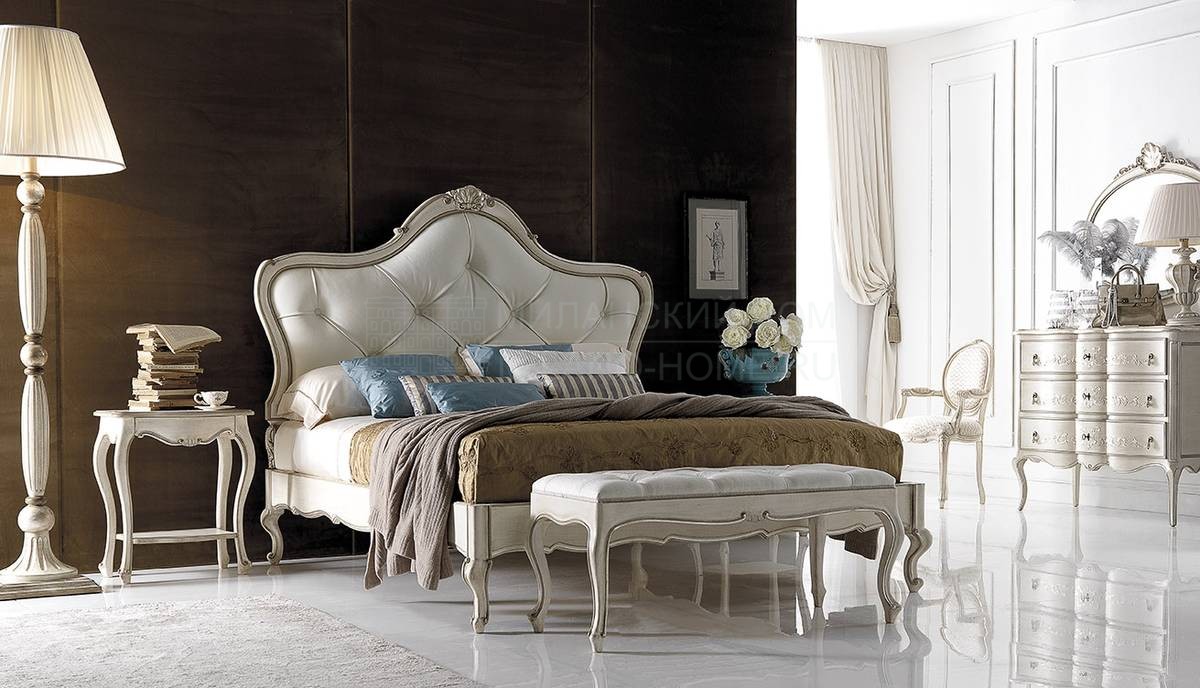 Кровать с комбинированным изголовьем Bed art.2496 из Италии фабрики SILVANO GRIFONI