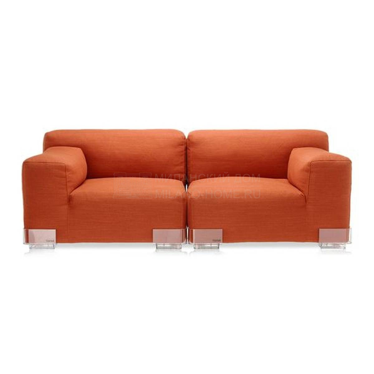 Прямой диван Plastics Duo sofa из Италии фабрики KARTELL