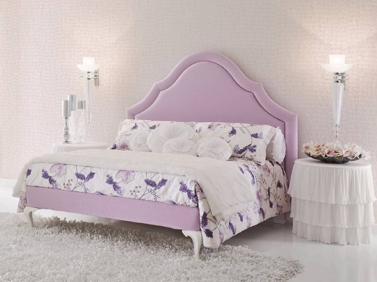 Кровать с мягким изголовьем QuestoAmore TUDOR art. 572GS из Италии фабрики HALLEY