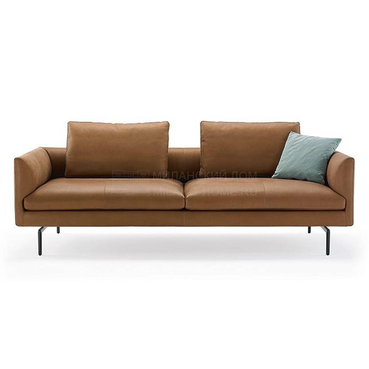 Прямой диван Flamingo sofa leather из Италии фабрики ZANOTTA