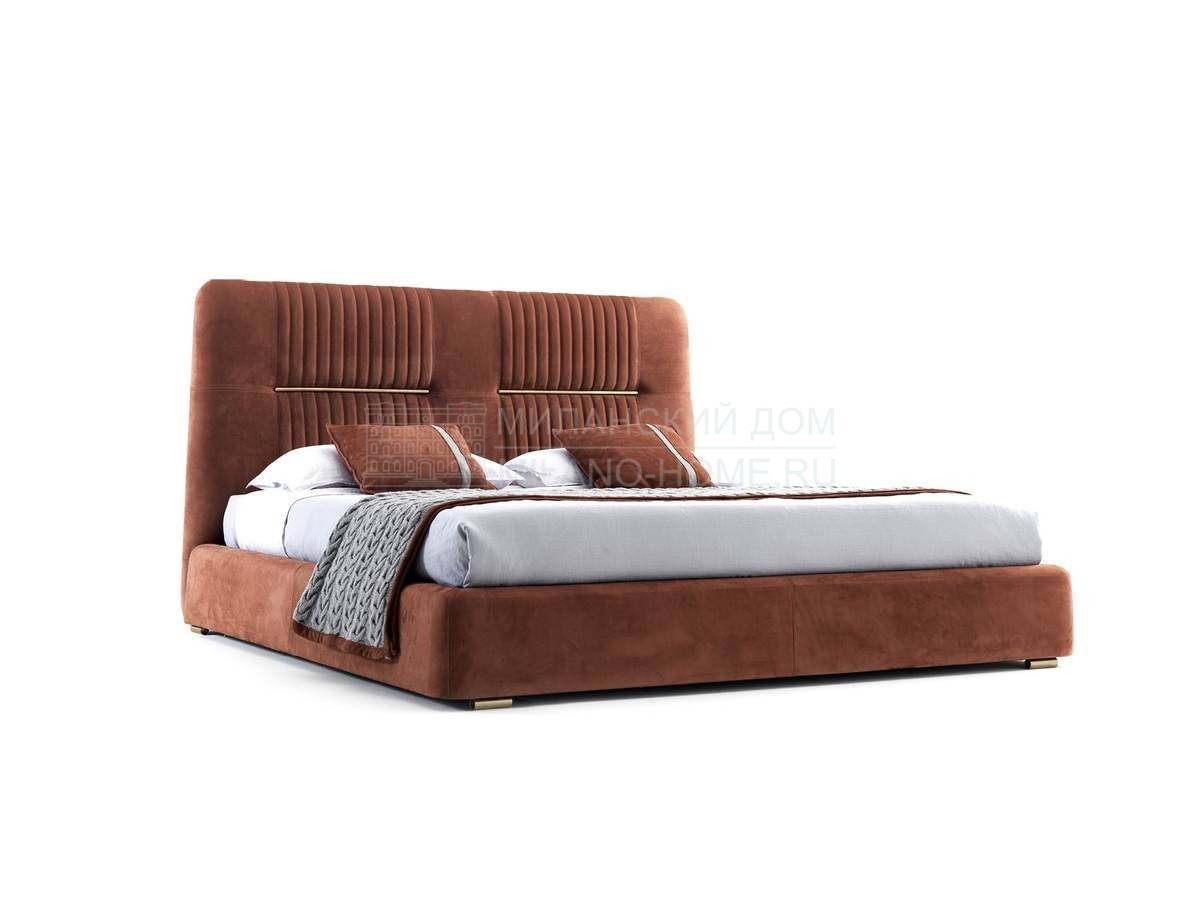 Кровать с мягким изголовьем Omer bed из Италии фабрики ULIVI