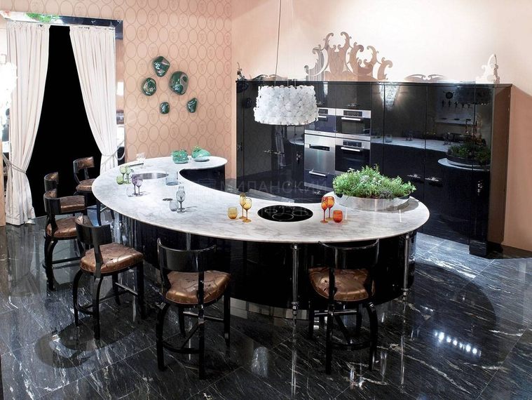 Кухня с островом Cycas из Италии фабрики IPE CAVALLI Cucine