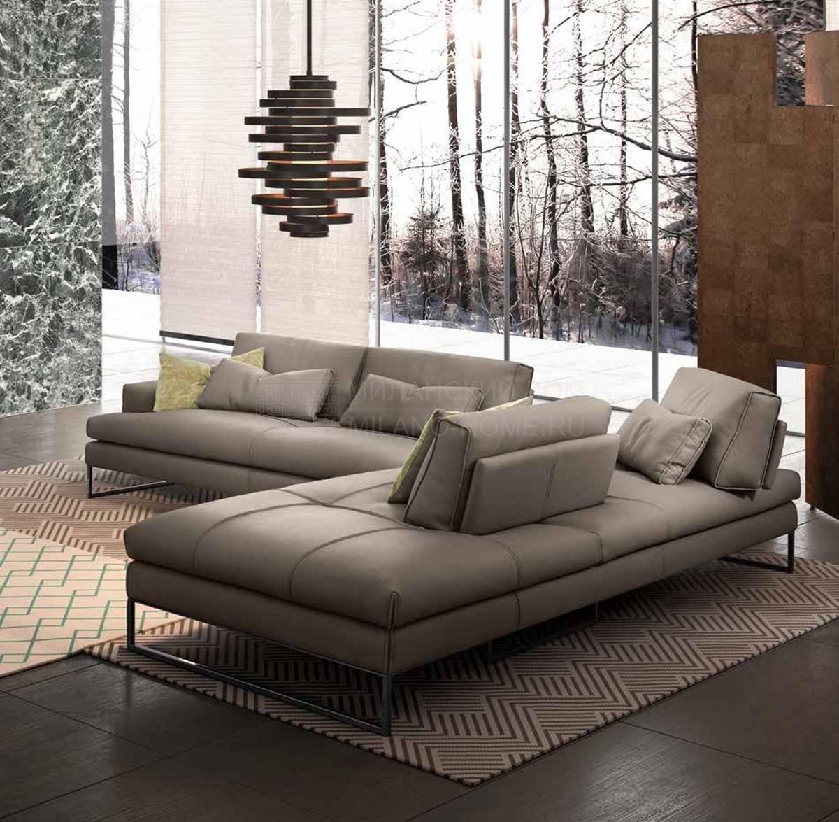 Прямой диван Sunset sofa из Италии фабрики GAMMA ARREDAMENTI