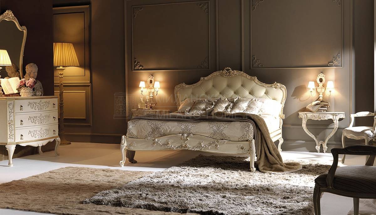 Кровать с комбинированным изголовьем Bed 2372 из Италии фабрики SILVANO GRIFONI