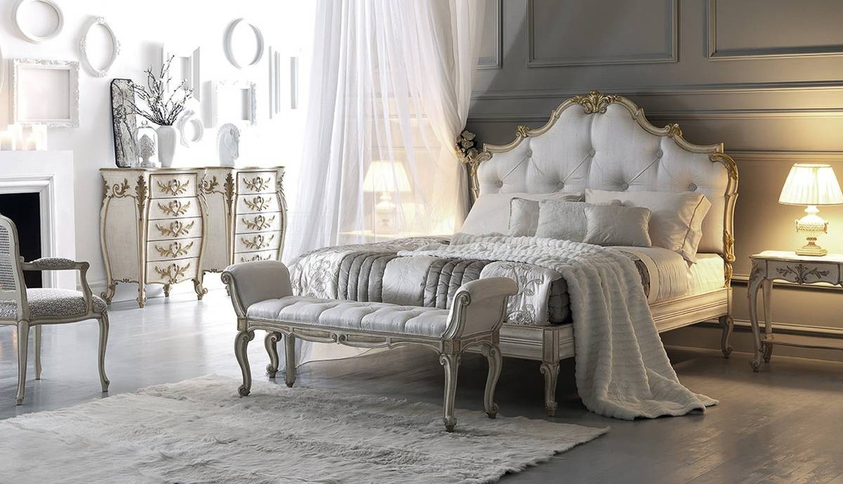 Кровать с комбинированным изголовьем Bed 2431 из Италии фабрики SILVANO GRIFONI