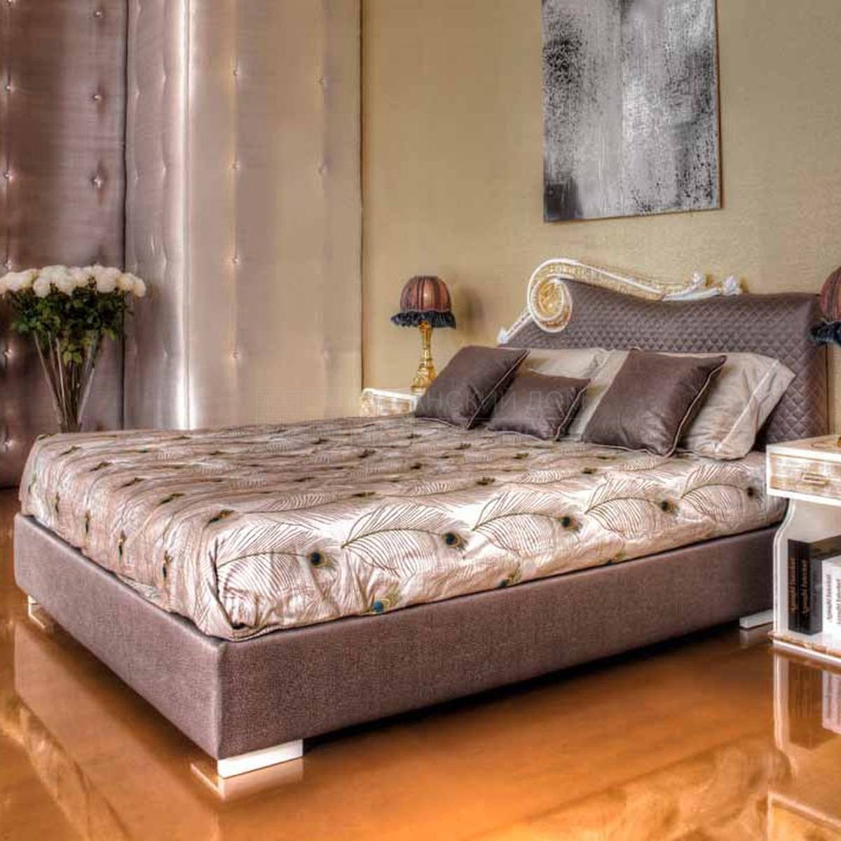 Двуспальная кровать AID 022 01 Sirio/bed из Италии фабрики ASNAGHI INTERIORS