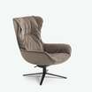 Полукресло Leya armchair black leather — фотография 8