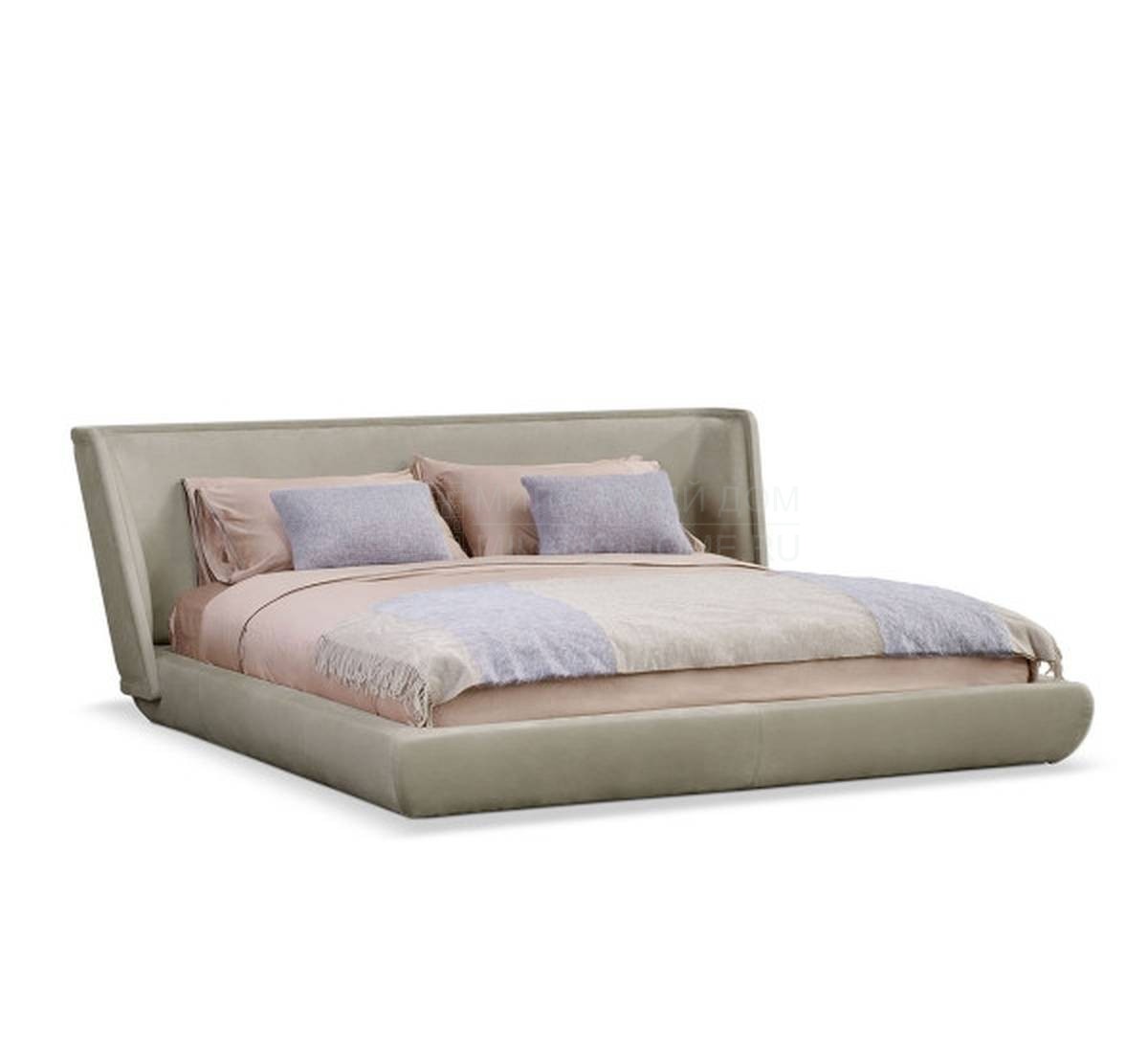 Кровать с мягким изголовьем Metropolis plain bed из Италии фабрики BAXTER