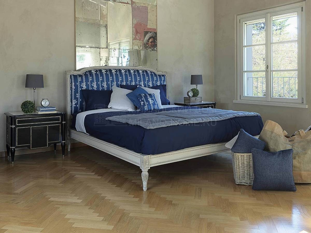 Кровать с мягким изголовьем Letto Avorio 1058 из Италии фабрики SALDA