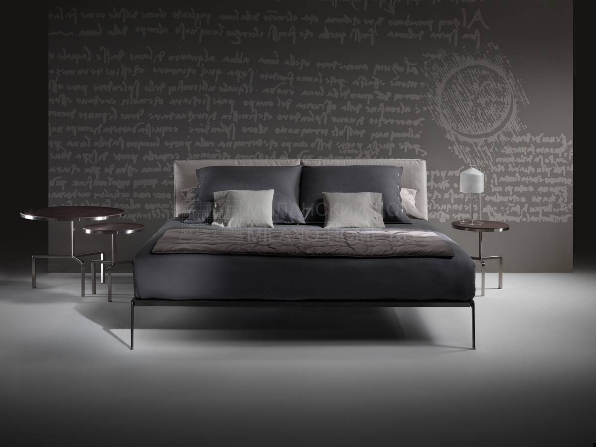 Кровать с мягким изголовьем Lifesteel/ bed из Италии фабрики FLEXFORM