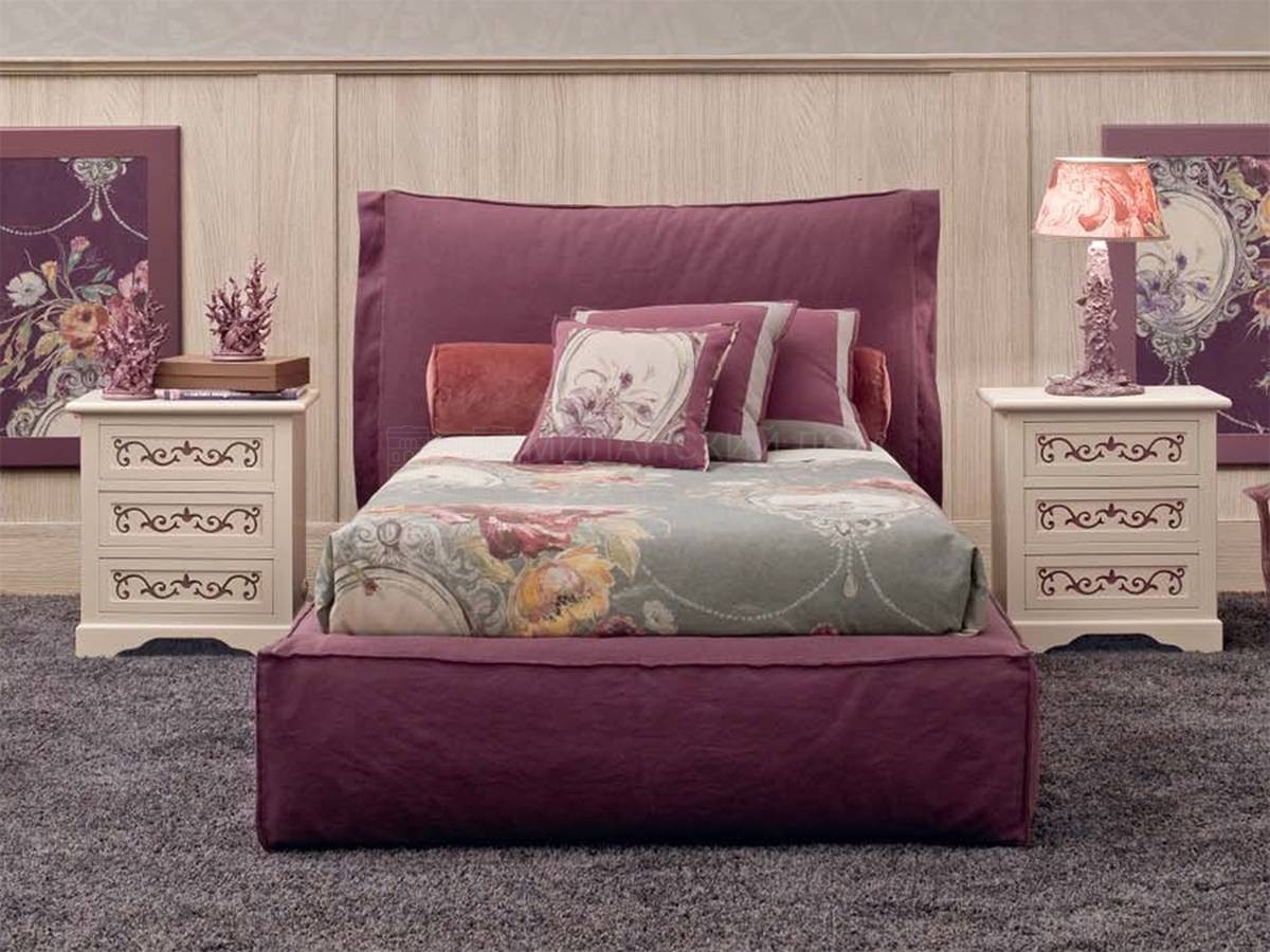 Кровать с мягким изголовьем I.Boy JUSTIN art. 580 из Италии фабрики HALLEY