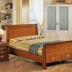Кровать с деревянным изголовьем Sleigh/530