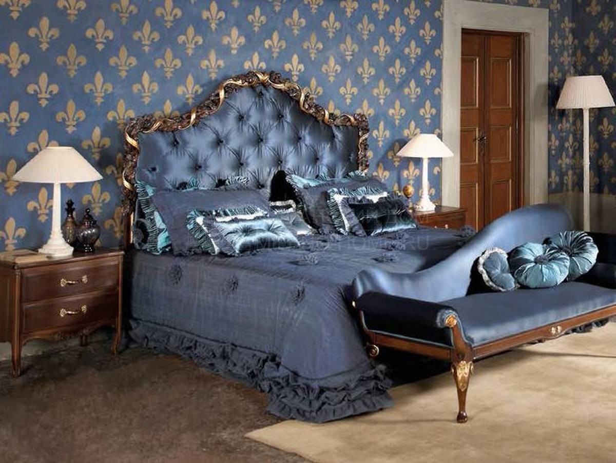 Кровать с комбинированным изголовьем Art. 3358LET из Италии фабрики SAVIO FIRMINO