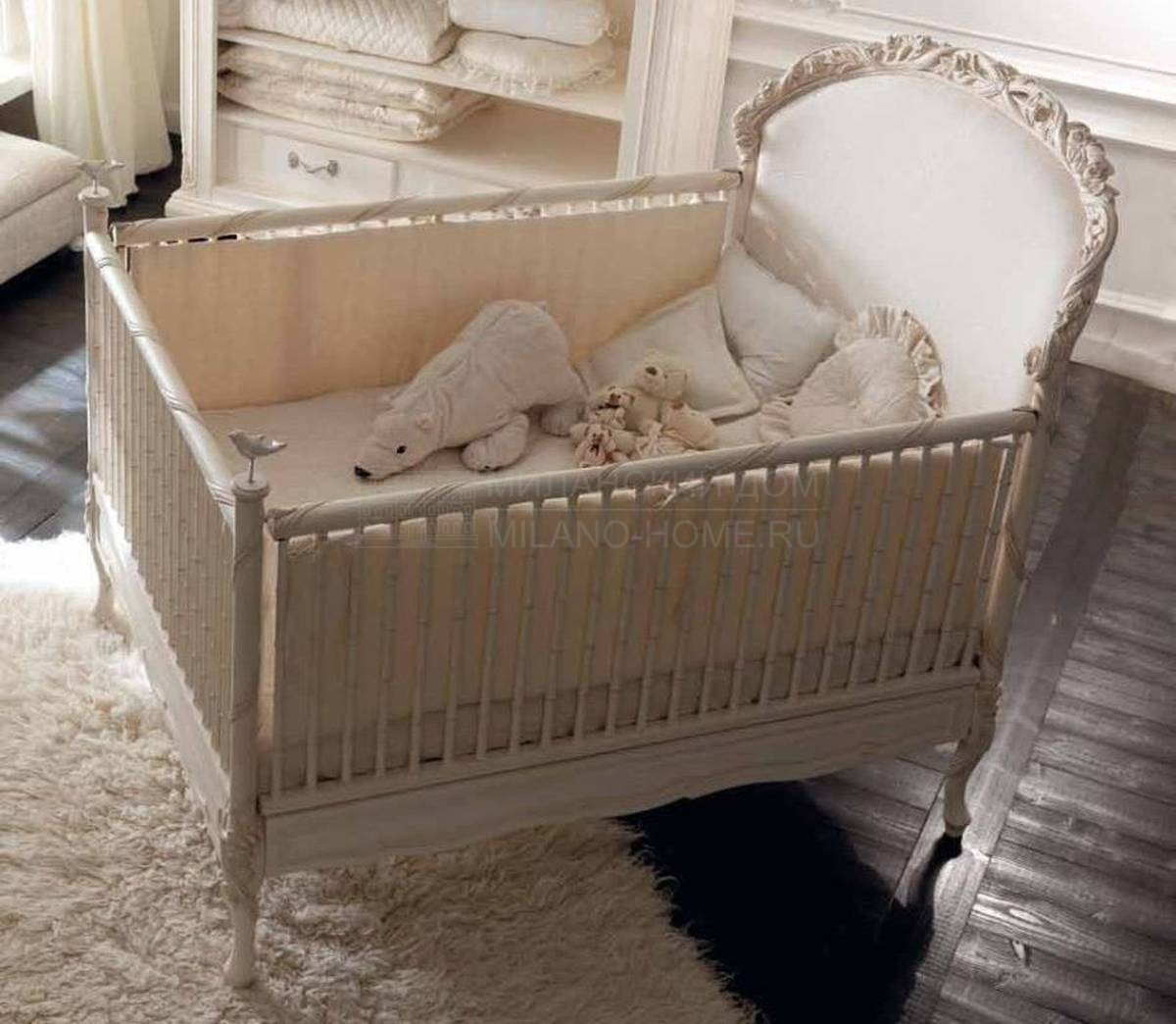 Кроватка для новорожденного Art. 3078LET P из Италии фабрики SAVIO FIRMINO