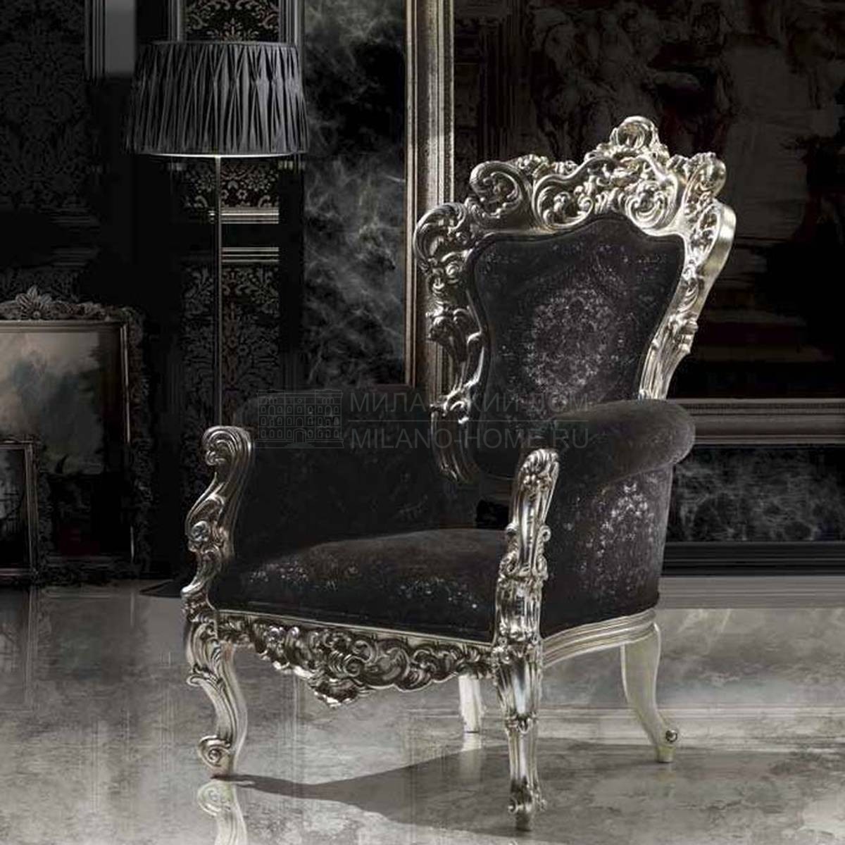 Каминное кресло 30040/armchair из Италии фабрики ANGELO CAPPELLINI 