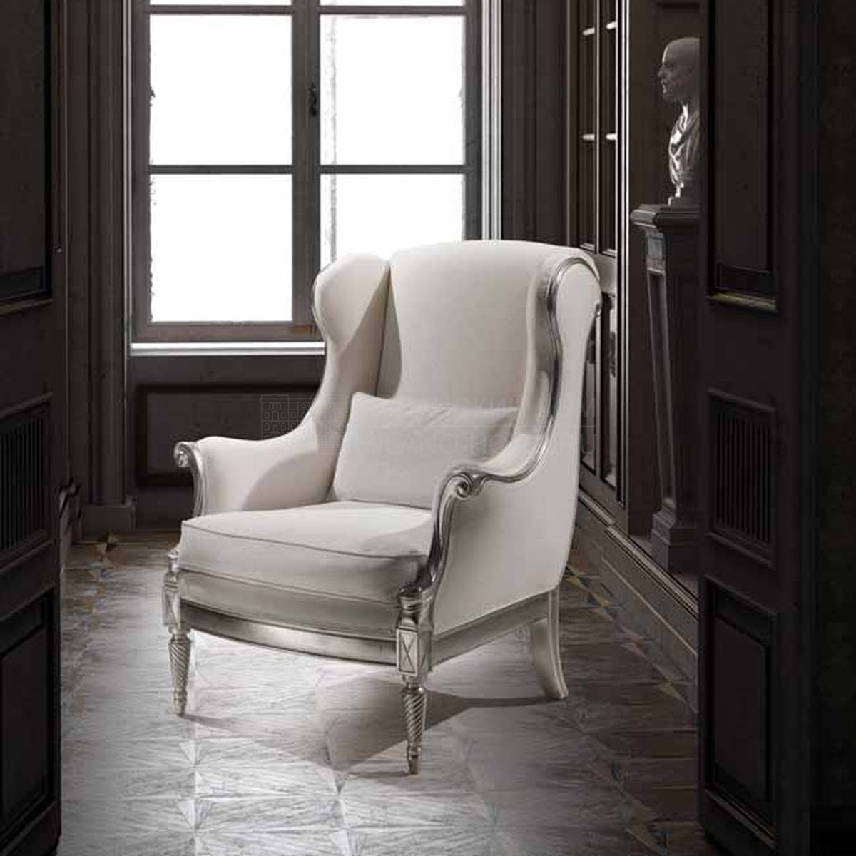 Каминное кресло 30124-T/armchair из Италии фабрики ANGELO CAPPELLINI 