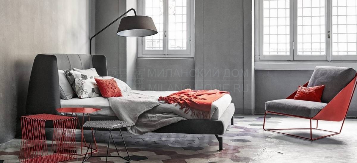 Кровать с мягким изголовьем Basket bed из Италии фабрики BONALDO