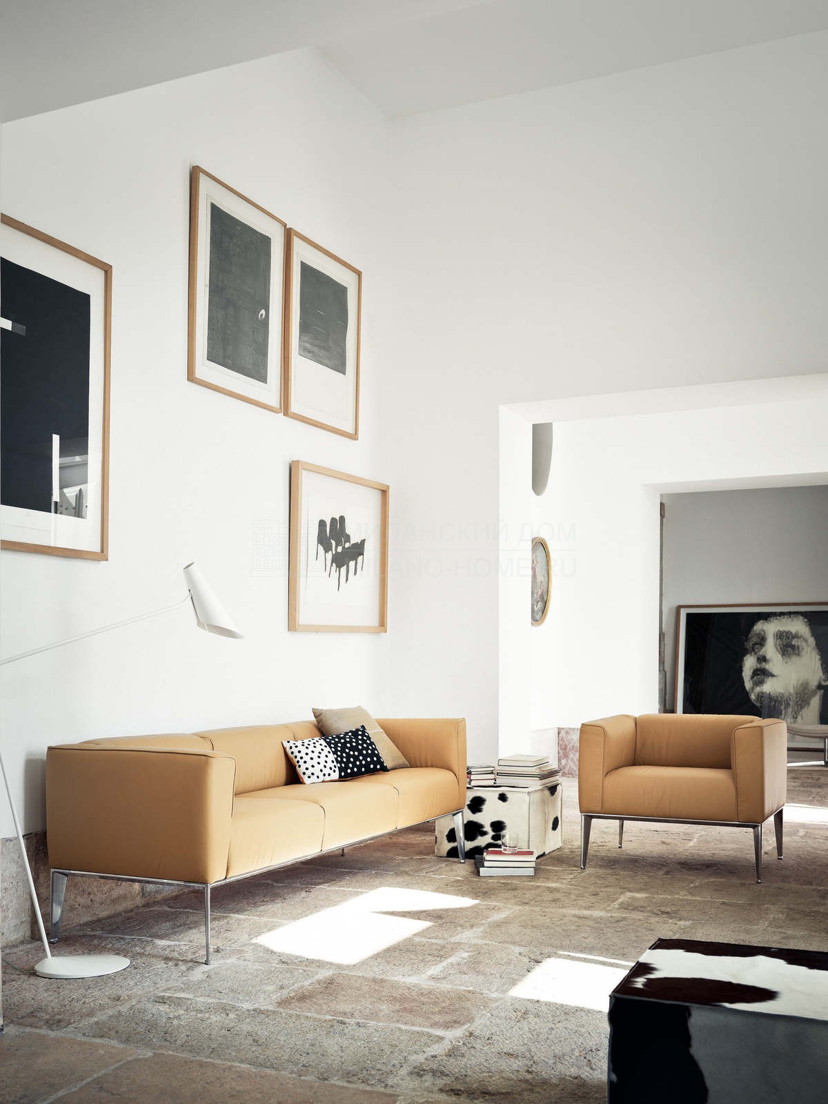 Прямой диван Sean / art.1401 из Италии фабрики ARPER