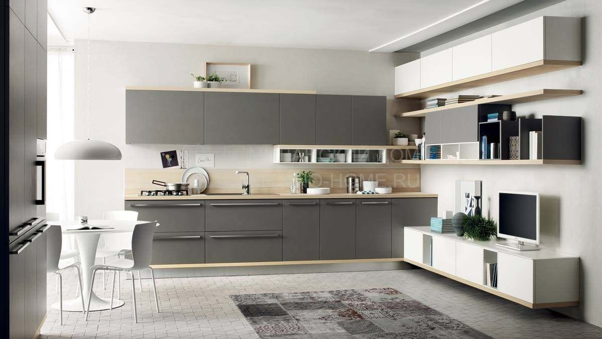 Кухня с островом Foodshelf Minimal из Италии фабрики SCAVOLINI