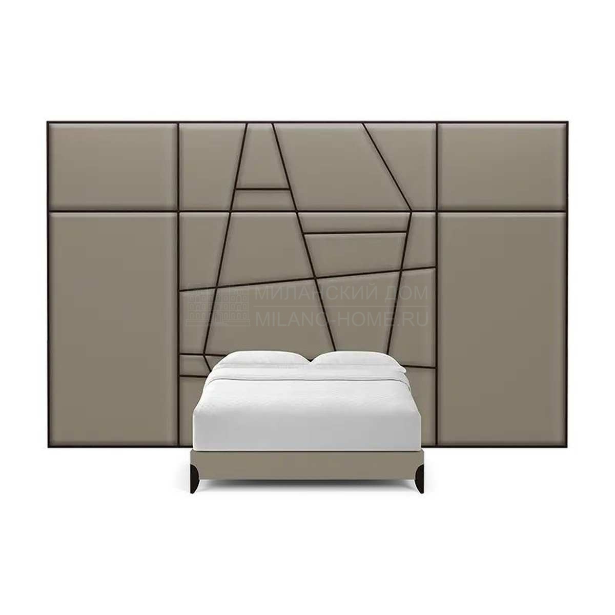 Двуспальная кровать Geometrique low bed  из США фабрики CHRISTOPHER GUY
