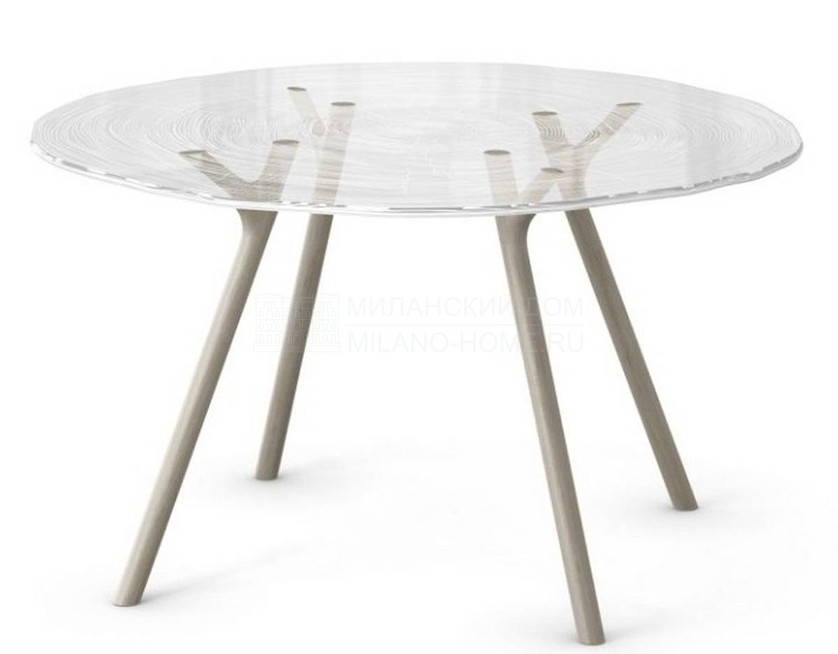Круглый стол Plexiwood dining table из Франции фабрики ROCHE BOBOIS