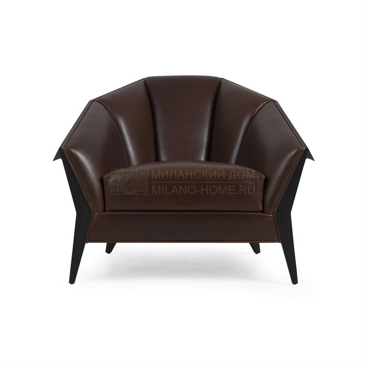 Кожаное кресло Elodie armchair из США фабрики CHRISTOPHER GUY