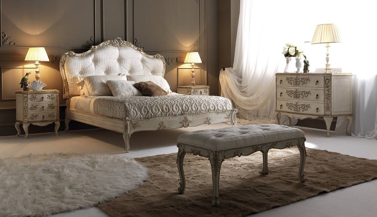 Кровать с комбинированным изголовьем Bed 2498 из Италии фабрики SILVANO GRIFONI