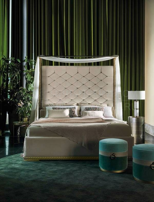 Кровать с мягким изголовьем Art. 34200 / 191 bed из Италии фабрики ANGELO CAPPELLINI 