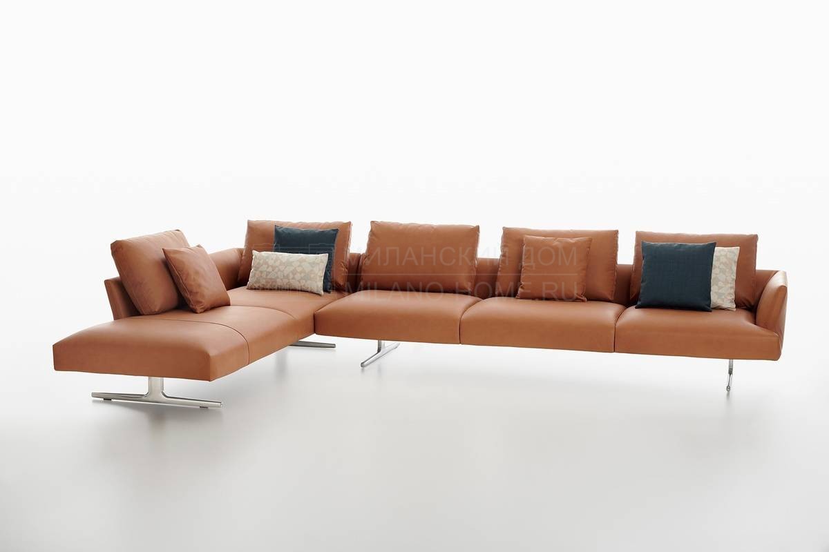 Угловой диван Hiro divano leather из Италии фабрики ZANOTTA